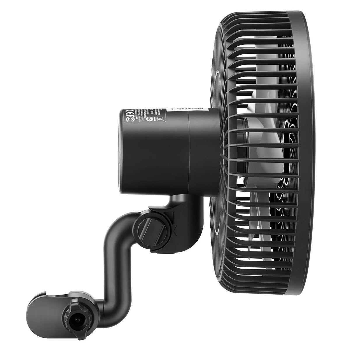 VEVOR augu ventilators ar klipsi, uzlādējams, USB pieslēgums, 9 ātrumi un cirkulācijas režīms, viedā vadība, oscilējošs, ilgs darbības laiks, hidroponikai un audzēšanas teltīm, melns, 1 gab. - ZEMLETES.LV