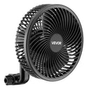 VEVOR augu ventilators ar klipsi, uzlādējams, USB pieslēgums, 9 ātrumi un cirkulācijas režīms, viedā vadība, oscilējošs, ilgs darbības laiks, hidroponikai un audzēšanas teltīm, melns, 1 gab. - ZEMLETES.LV