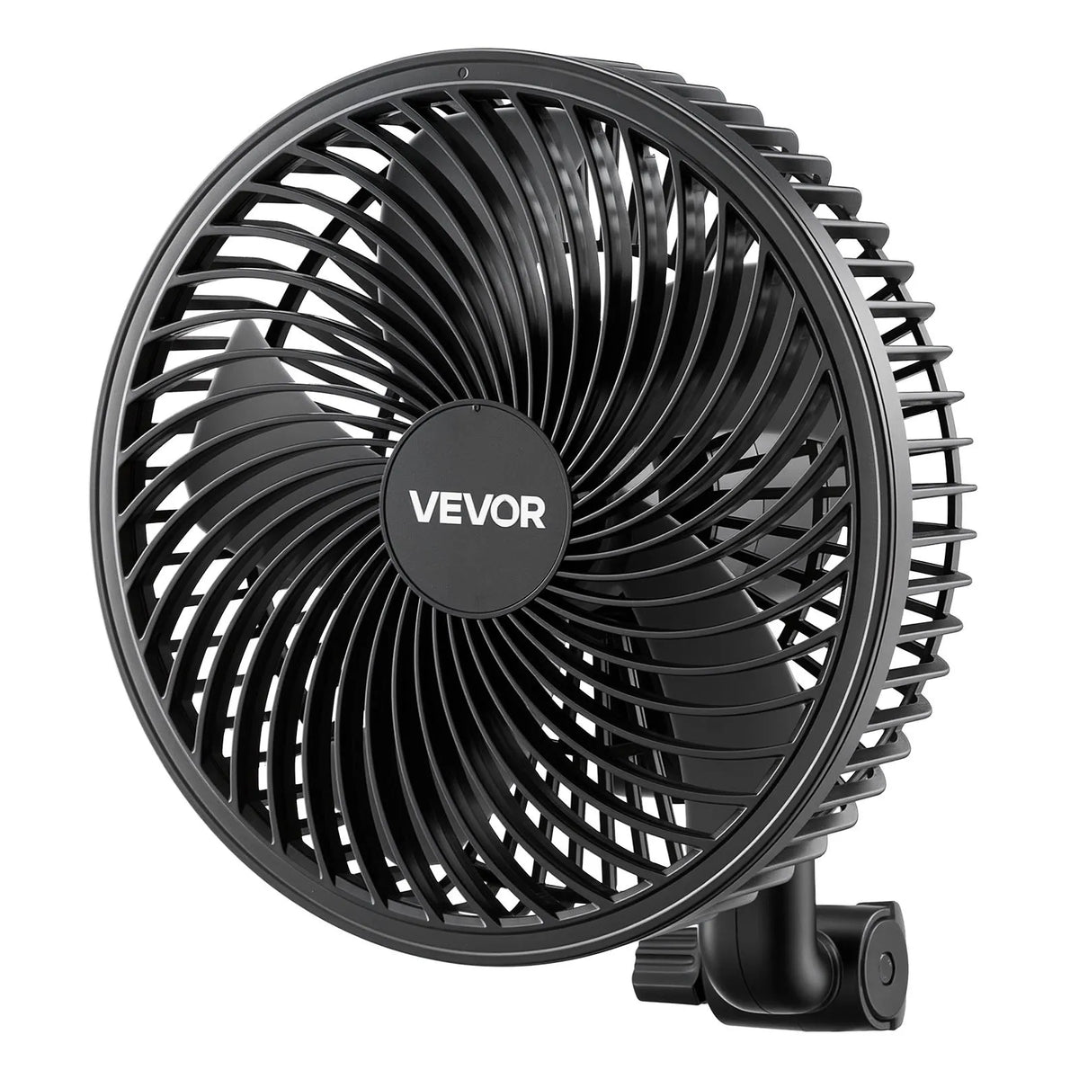 VEVOR augu ventilators ar klipsi, uzlādējams, USB pieslēgums, 9 ātrumi un cirkulācijas režīms, viedā vadība, oscilējošs, ilgs darbības laiks, hidroponikai un audzēšanas teltīm, melns, 1 gab. - ZEMLETES.LV