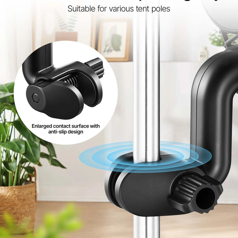 VEVOR augu ventilators ar klipsi, uzlādējams, USB pieslēgums, 9 ātrumi un cirkulācijas režīms, viedā vadība, oscilējošs, ilgs darbības laiks, hidroponikai un audzēšanas teltīm, melns, 1 gab. - ZEMLETES.LV