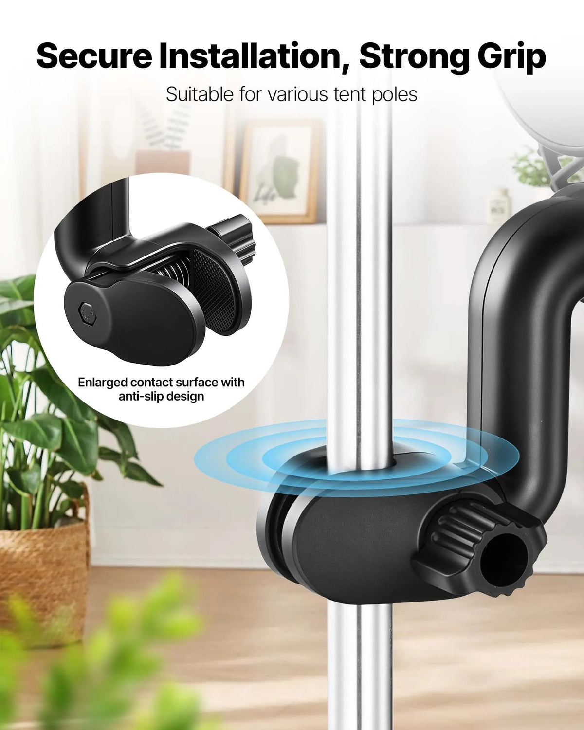 VEVOR augu ventilators ar klipsi, uzlādējams, USB pieslēgums, 9 ātrumi un cirkulācijas režīms, viedā vadība, oscilējošs, ilgs darbības laiks, hidroponikai un audzēšanas teltīm, melns, 1 gab. - ZEMLETES.LV