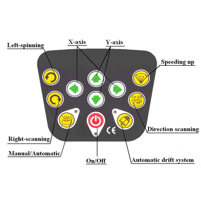 VEVOR rotējošs lāzera līmeņrādis ar zaļu staru, darbības rādiuss 500 m, regulējams slīpums, 360° rotācija, augsta precizitāte, komplektā tālvadības pults, uztvērējs un pārnēsāšanas koferis