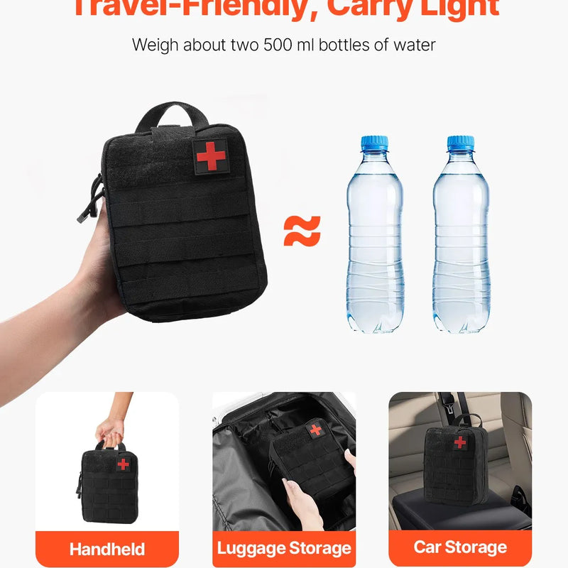 Izdzīvošanas pirmās palīdzības komplekts, 250 vienības, izdzīvošanas aprīkojums un piederumi, neatliekamās palīdzības komplekti vīriešiem un sievietēm kempingam, laivai, zemestrīcēm, pārgājieniem, medībām un āra piedzīvojumiem.