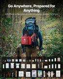 Pirmās palīdzības komplekts, 420 vienības, neatliekamās medicīnas piederumi mājai, automašīnai, birojam, ceļošanai, kempingam, kravas automašīnai, pārgājieniem, sportam, transportlīdzekļiem un āra ārkārtas situācijām.