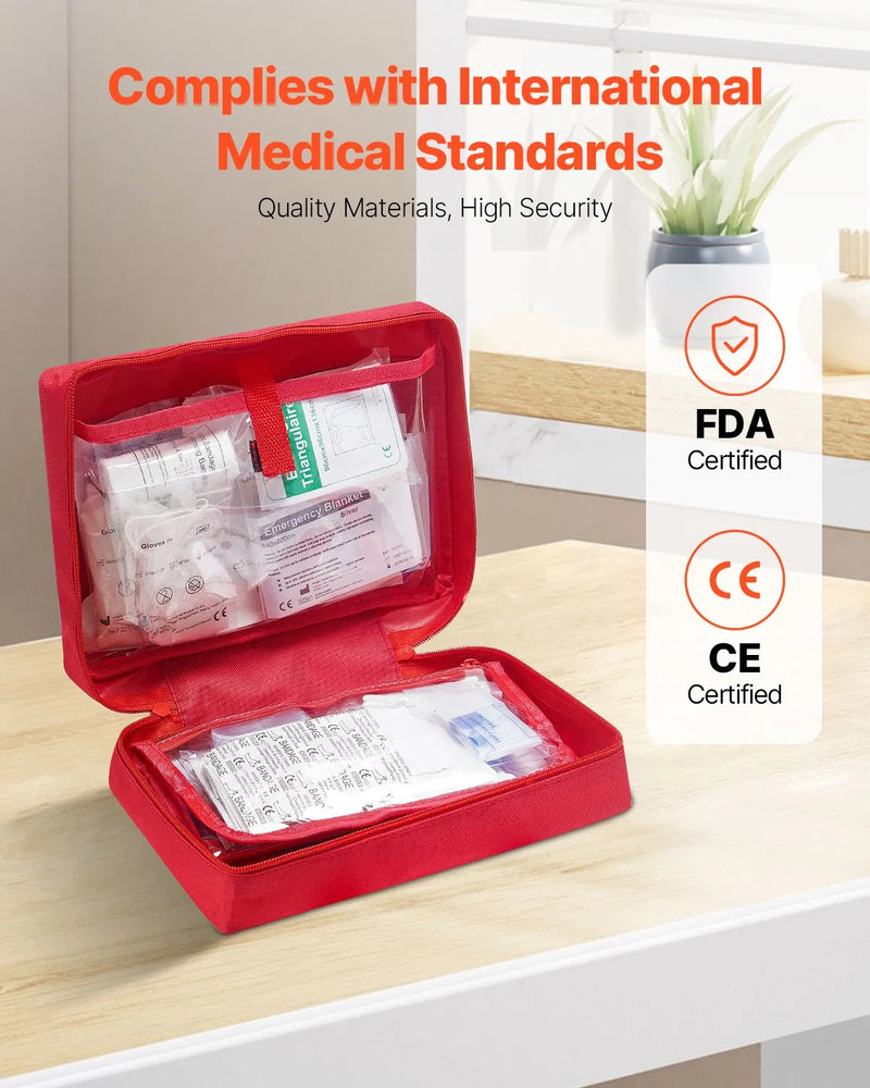 Pirmās palīdzības komplekts, 420 vienības, neatliekamās medicīnas piederumi mājai, automašīnai, birojam, ceļošanai, kempingam, kravas automašīnai, pārgājieniem, sportam, transportlīdzekļiem un āra ārkārtas situācijām