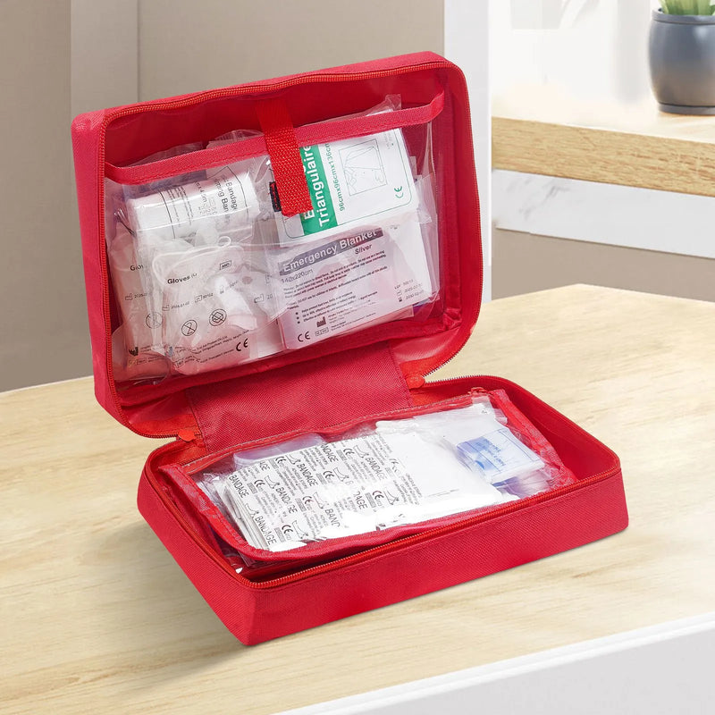 Pirmās palīdzības komplekts, 420 vienības, neatliekamās medicīnas piederumi mājai, automašīnai, birojam, ceļošanai, kempingam, kravas automašīnai, pārgājieniem, sportam, transportlīdzekļiem un āra ārkārtas situācijām