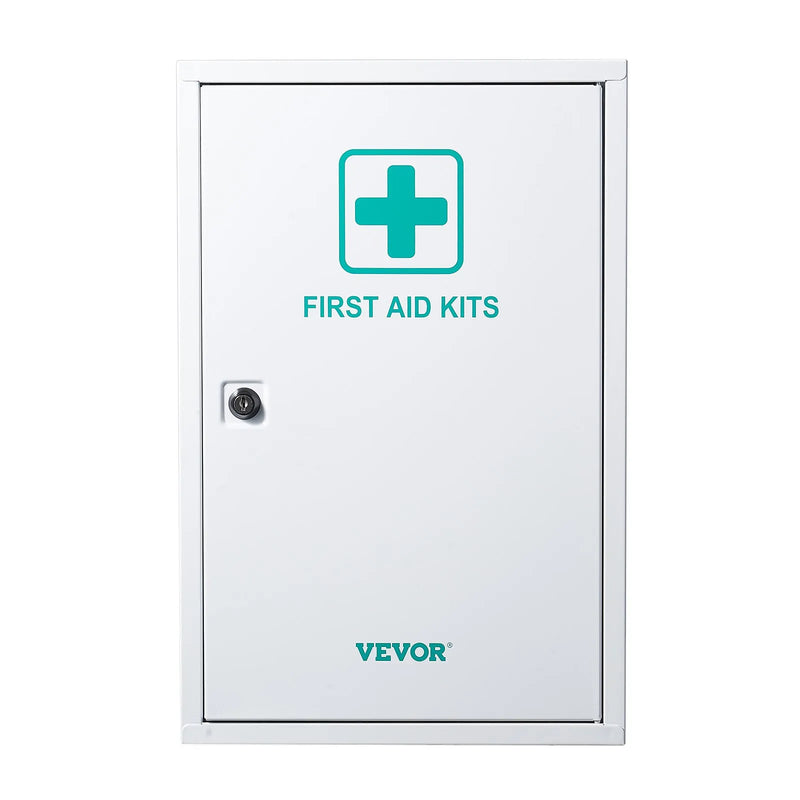 3 plauktu pirmās palīdzības skapis, 1000 vienības, liela ietilpība, pie sienas stiprināms medicīnas skapis, OSHA & ANSI 2015 (Class A), rūpnieciskais neatliekamās palīdzības metāla skapis uzņēmumiem un darba vietām