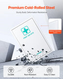 3 plauktu pirmās palīdzības skapis, 1000 vienības, liela ietilpība, pie sienas stiprināms medicīnas skapis, OSHA & ANSI 2015 (Class A), rūpnieciskais neatliekamās palīdzības metāla skapis uzņēmumiem un darba vietām