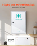 3 plauktu pirmās palīdzības skapis, 1000 vienības, liela ietilpība, pie sienas stiprināms medicīnas skapis, OSHA & ANSI 2015 (Class A), rūpnieciskais neatliekamās palīdzības metāla skapis uzņēmumiem un darba vietām