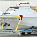 Sprūdrata stiprināšanas siksnu komplekts, 8 gab., 1995,8 kg pārraušanas slodze, E-sliedes bezgalīgās sprūdrata siksnas 50 mm × 4,6 m, smagsvara, paredzētas kravas, sadzīves tehnikas un dārza tehnikas nostiprināšanai