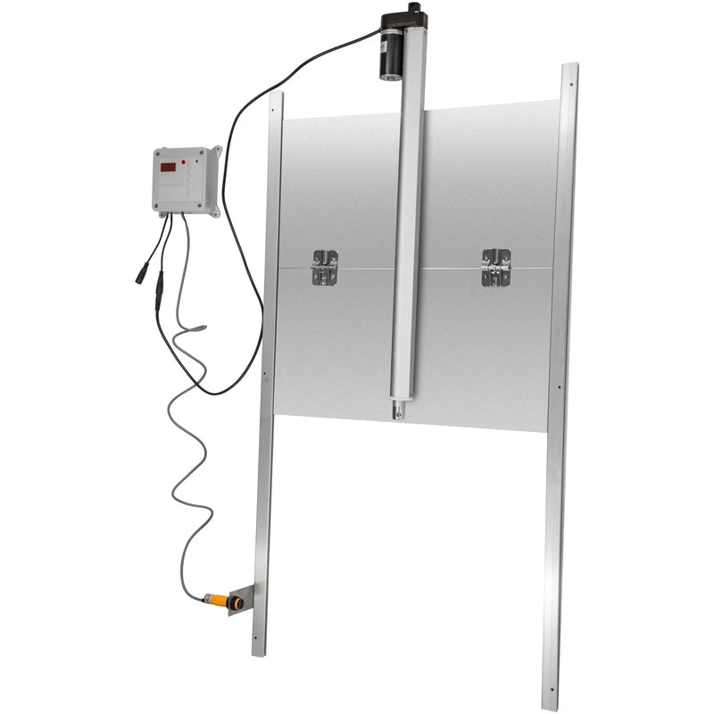 VEVOR automātiskās vistas kūts durvis ar taimeri un gaismas sensoru, 12 V 66 W elektriskās mājputnu durvis ar infrasarkano sensoru un divām tālvadībām