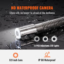 VEVOR kanalizācijas kamera, cauruļu inspekcijas kamera, 22,86 cm 720p ekrāns, cauruļu Kamera 120 m