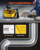 VEVOR kanalizācijas kamera 50 m, 10,92 cm kanālu kamera ar 6 regulējamām LED gaismām un 16GB atmiņas karte