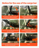 VEVOR kravas fiksēšanas stienis ar sprūdrata mehānismu, regulējams 1016–1854 mm, pastiprināta tērauda teleskopiska kravas bloķēšanas sistēma ar neslīdošiem atbalsta spilventiņiem, paredzēta SUV un vieglajiem automobiļiem