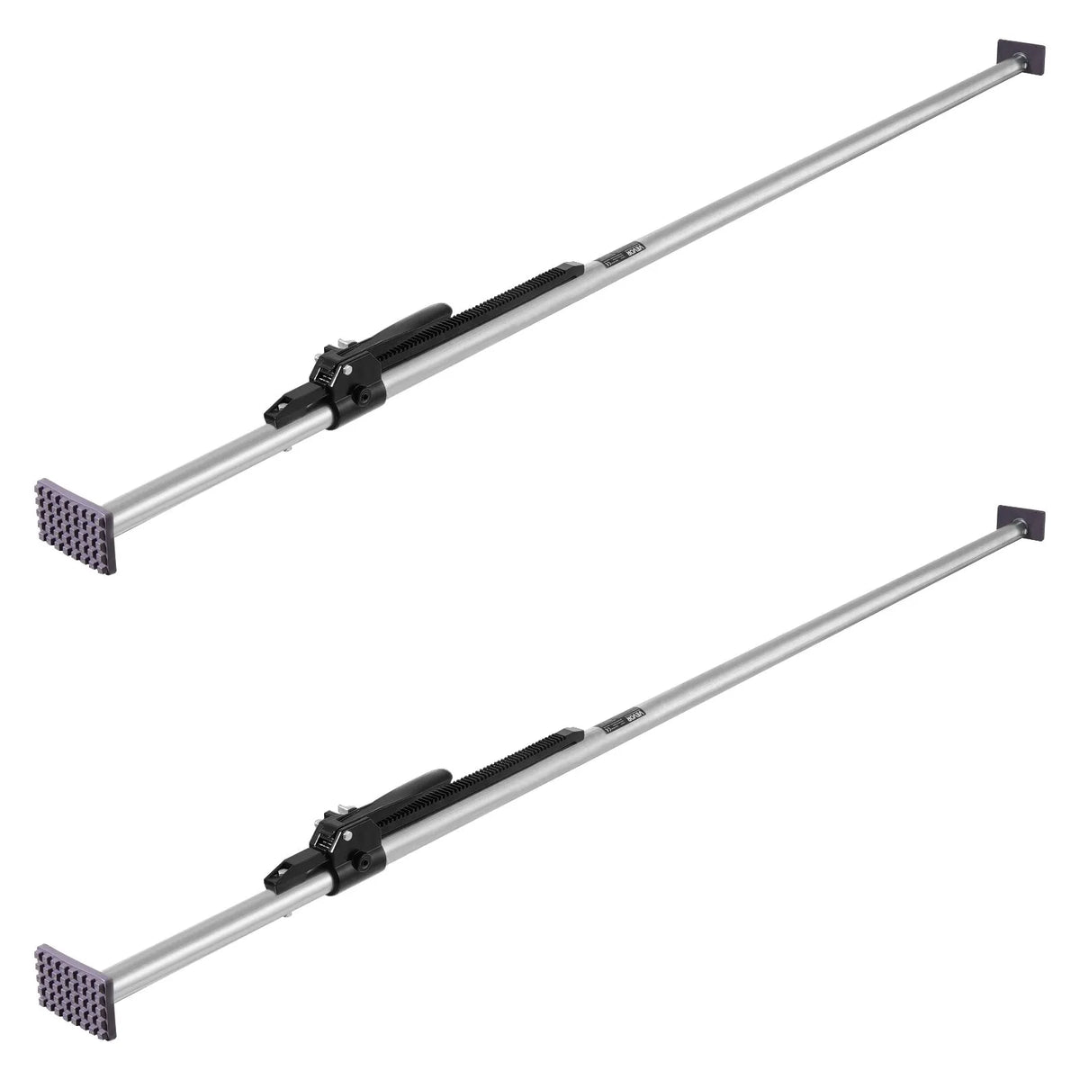 VEVOR Cargo Tie-Down Bar, Ratchet Type Load Bar with Adjustable Length 2261–2642 mm, Durable Steel Cargo Stabiliser with Non-Slip Ends, for Securing Cargo in Truck Beds, Semi-Trailers and Trailers (2 pcs)