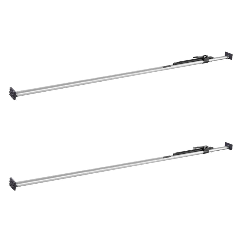 VEVOR kravas fiksācijas stienis, sprūdrata tipa kravas stienis ar regulējamu garumu 2261–2642 mm, izturīgs tērauda kravas stabilizators ar neslīdošiem uzgaļiem, kravas nostiprināšanai kravas auto kastēs, puspiekabēs un piekabēs (2 gab.)