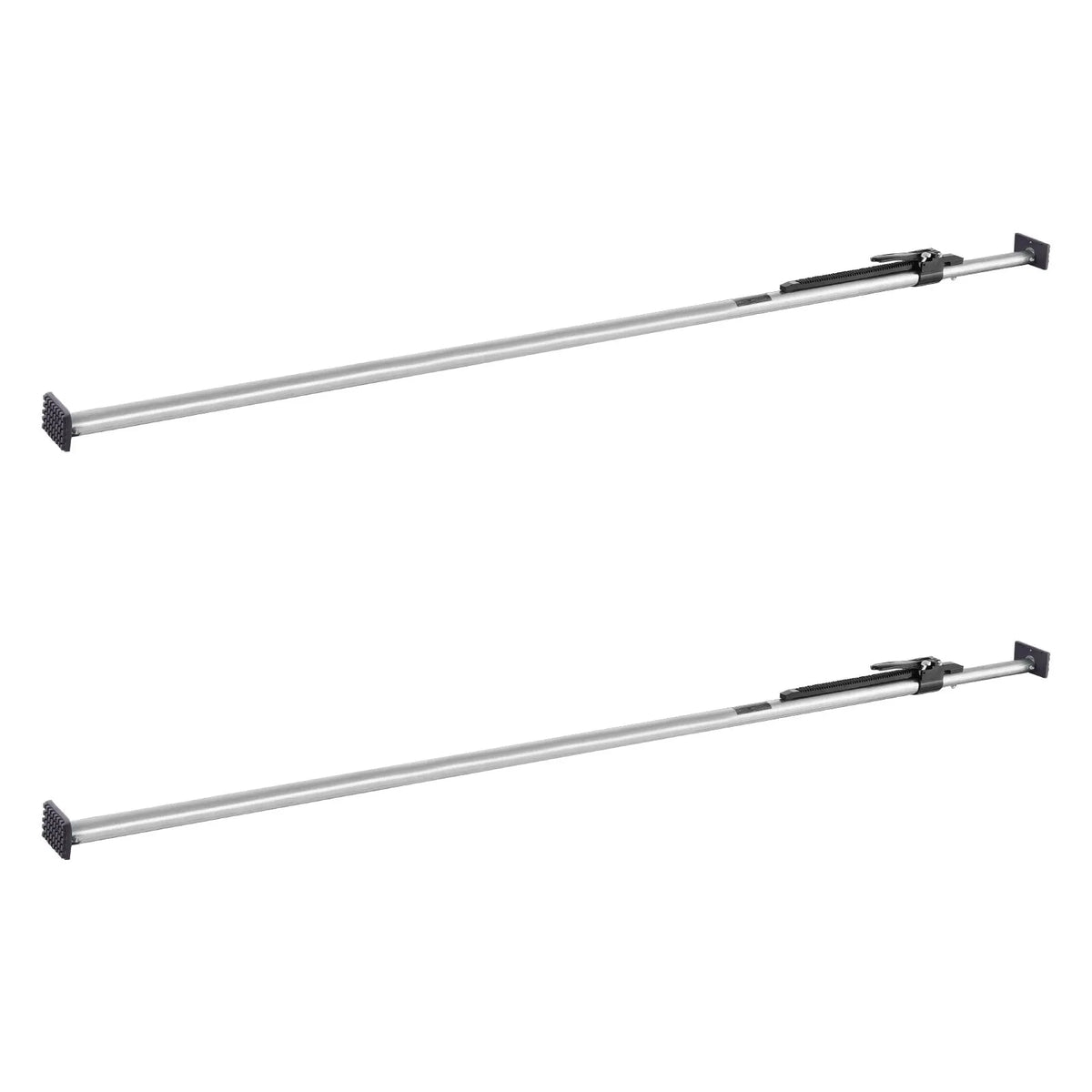 VEVOR Cargo Tie-Down Bar, Ratchet Type Load Bar with Adjustable Length 2261–2642 mm, Durable Steel Cargo Stabiliser with Non-Slip Ends, for Securing Cargo in Truck Beds, Semi-Trailers and Trailers (2 pcs)