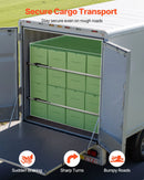 VEVOR kravas fiksācijas stienis, sprūdrata tipa kravas stienis ar regulējamu garumu 2261–2642 mm, izturīgs tērauda kravas stabilizators ar neslīdošiem uzgaļiem, kravas nostiprināšanai kravas auto kastēs, puspiekabēs un piekabēs (2 gab.)