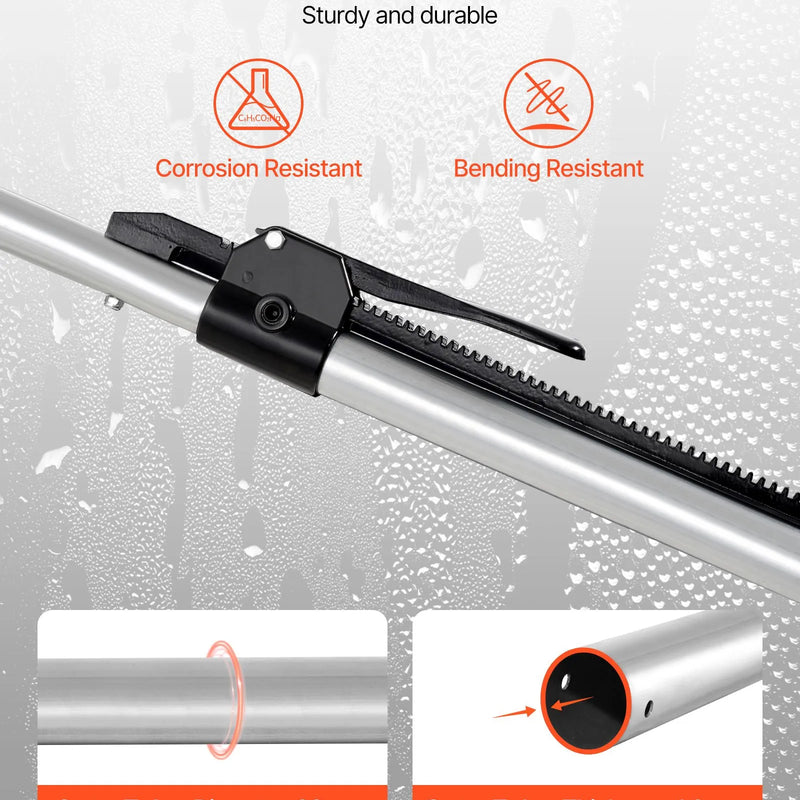 VEVOR kravas fiksācijas stienis, sprūdrata tipa kravas stienis ar regulējamu garumu 2261–2642 mm, izturīgs tērauda kravas stabilizators ar neslīdošiem uzgaļiem, kravas nostiprināšanai kravas auto kastēs, puspiekabēs un piekabēs (2 gab.)