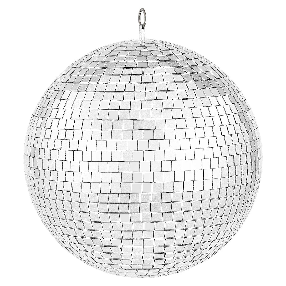 VEVOR spoguļdisco bumba 30 cm ar piekarināšanas gredzenu, spoguļvirsmas diskobumba ballīšu dekorācijām DJ klubiem, skatuvēm, kāzām, dzimšanas dienām, Ziemassvētkiem un Jaungada svinībām - ZEMLETES.LV
