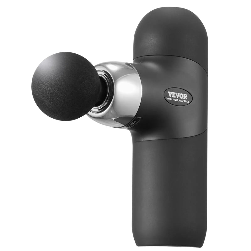 VEVOR mini masāžas ierīce dziļo audu masāžai, pārnēsājama perkusijas masāžas pistole sportistiem ar 4 ātrumiem un 2500 mAh akumulatoru, piemērota sāpju mazināšanai un muskuļu relaksācijai