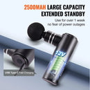 VEVOR mini dziļo audu masāžas pistole, perkusīvā muskuļu masāžas ierīce sportistiem ar 4 ātruma līmeņiem un 4 masāžas uzgaļiem, 12 V 2500 mAh akumulators sāpju mazināšanai un muskuļu relaksācijai