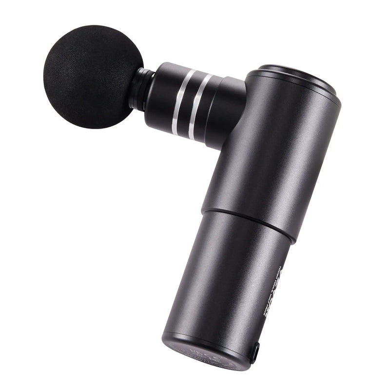 VEVOR mini dziļo audu masāžas pistole, perkusīvā muskuļu masāžas ierīce sportistiem ar 4 ātruma līmeņiem un 4 masāžas uzgaļiem, 12 V 2500 mAh akumulators sāpju mazināšanai un muskuļu relaksācijai