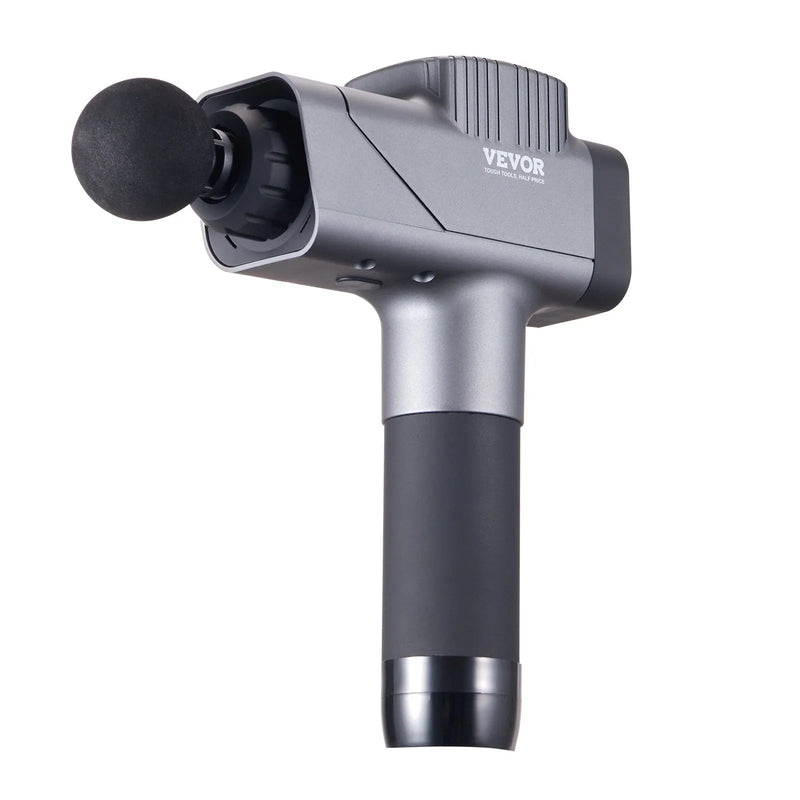 VEVOR dziļo audu masāžas pistole, perkusīvā muskuļu masāžas ierīce sportistiem ar 8 ātruma līmeņiem un 6 masāžas uzgaļiem, 16 V 2500 mAh akumulators, rokas masāžas pistole sāpju mazināšanai un muskuļu relaksācijai
