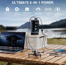 Palaišanas ierīce un gaisa kompresors JP3, 3000A, 16000 mAh, līdz 8,0 L benzīna / 4,5 L dīzeļdzinējiem, 150 PSI, USB-C PD 30 W, LED lukturis, komplektā uzgaļi