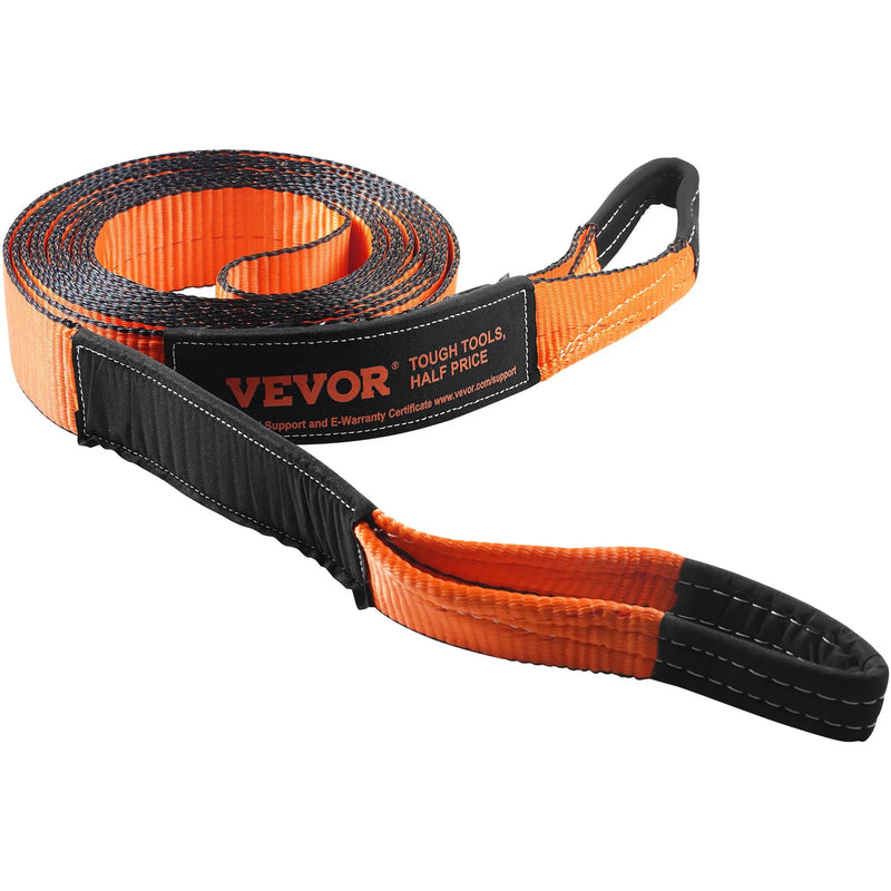 Bezceļu atjaunošanas komplekts, 7,6 × 914,4 cm smagās vilkšanas vinčas komplekts ar 13 608 kg ietilpības poliestera vilkšanas siksnu, 20 000 kg D formas šaklēm un uzglabāšanas somu, ATV, džipiem, bezceļu transportlīdzekļiem un kravas automašīnām