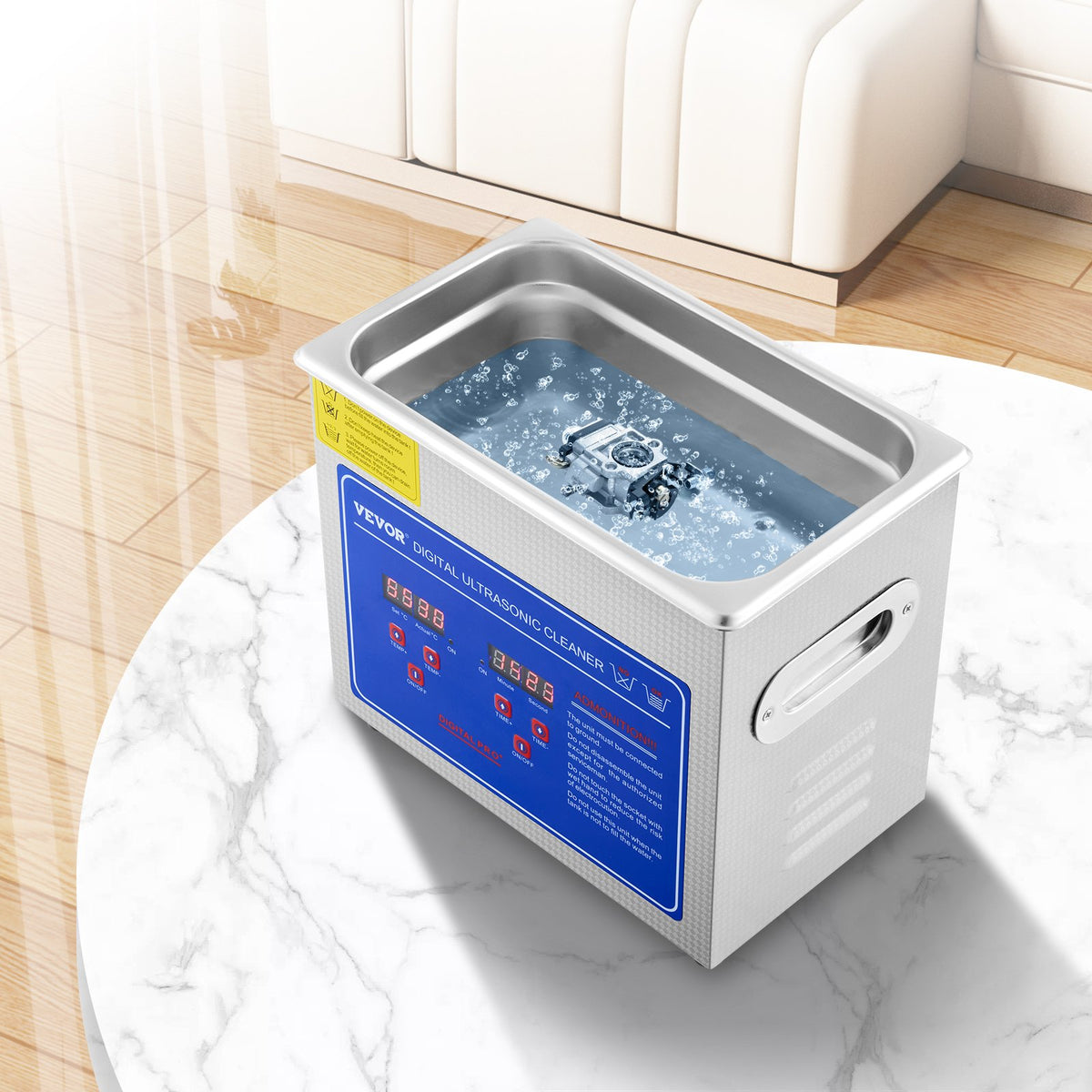 VEVOR 3L Ultrasonic Cleaning Machine Stainless Steel with Digital Heater and Timer, Suitable for Jewellery Cleaning, Commercial and Home Use
