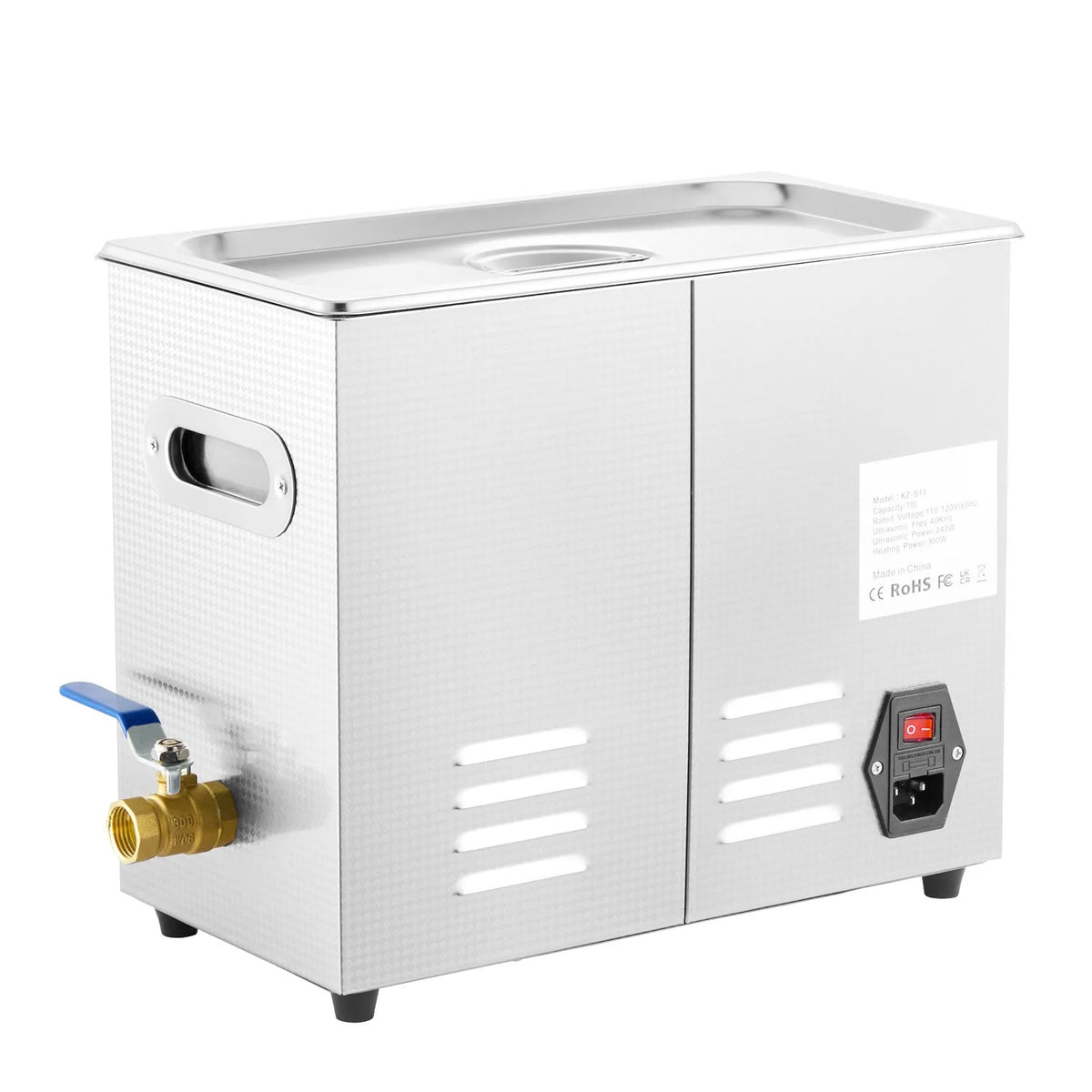 VEVOR Professional Ultrasonic Cleaner, 6 L Stainless Steel Tank Cleaner with Digital Timer and Heater, 40 kHz Cleaning for Glasses, Watches, Rings and Small Parts