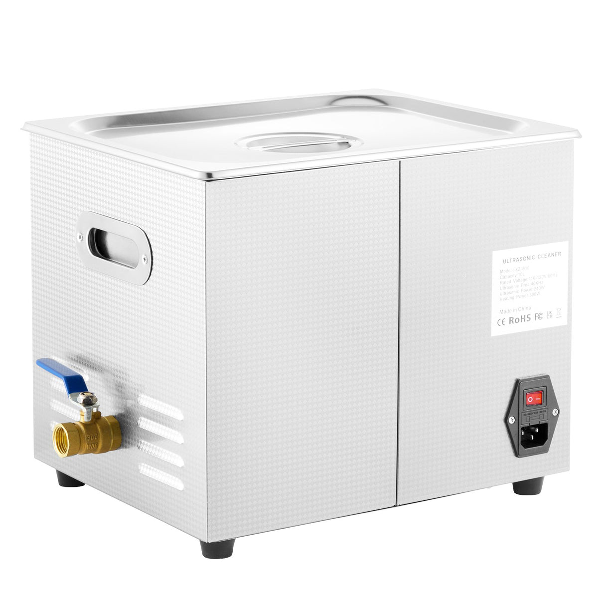VEVOR 10L ultraskaņas tīrīšanas iekārta, nerūsējošā tērauda ultraskaņas tīrītājs ar digitālo sildītāju un taimeri, piemērots rotaslietām, komerciālai, personīgai un mājas lietošanai.