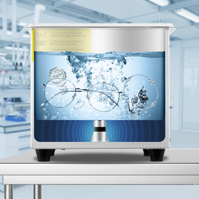 VEVOR 15L Ultraskaņas Tīrīšanas Ierīce Nerūsējošā tērauda ultraskaņas tīrīšanas ierīce ar digitālu sildītāju un taimeri, piemērota juvelierizstrādājumu tīrīšanai komerciālai un mājas lietošanai (15L)
