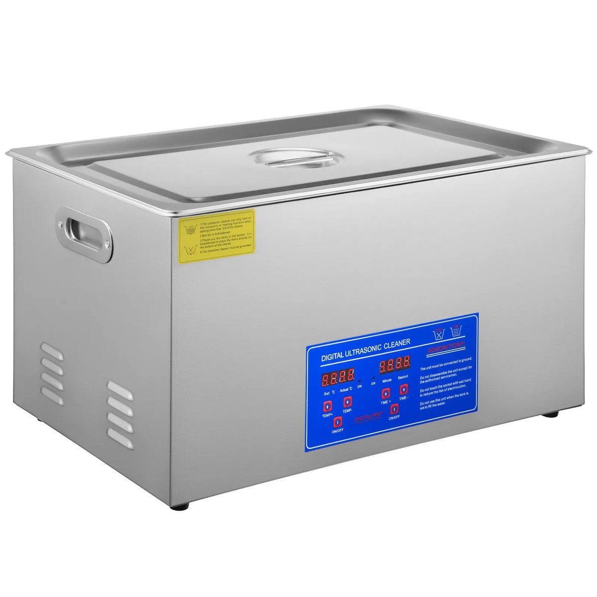 VEVOR 22 L Ultrasonic Cleaning Machine Stainless Steel with Digital Heater, Timer and Basket (22 L) — Suitable for Commercial and Home Use, Providing Efficient Ultrasonic Cleaning for Jewellery, Glasses, Instruments and Other Items