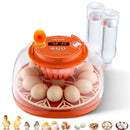 VEVOR 12 olu inkubators ar automātisku olu grozītāju, LED ovoskopu, temperatūras un mitruma kontroli, caurspīdīgu 360° skata logu putnu olu inkubēšanai mājai un saimniecībai (cāļi, pīles, zosis, paipalas)