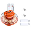 VEVOR 12 olu inkubators ar automātisku olu grozītāju, LED ovoskopu, temperatūras un mitruma kontroli, caurspīdīgu 360° skata logu putnu olu inkubēšanai mājai un saimniecībai (cāļi, pīles, zosis, paipalas)