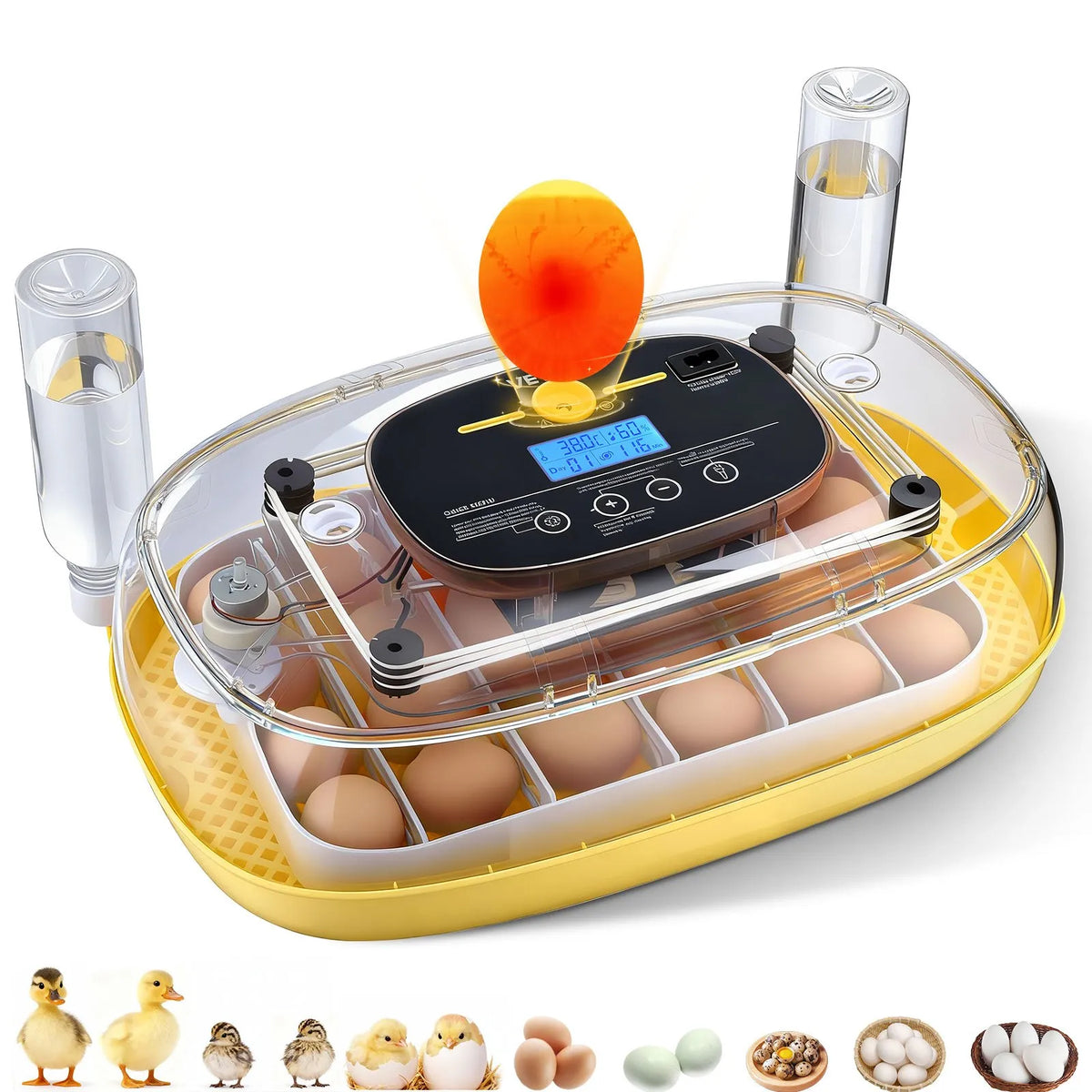 VEVOR Egg Incubator for 24 Eggs with Automatic Turning, Candler and Water Refill