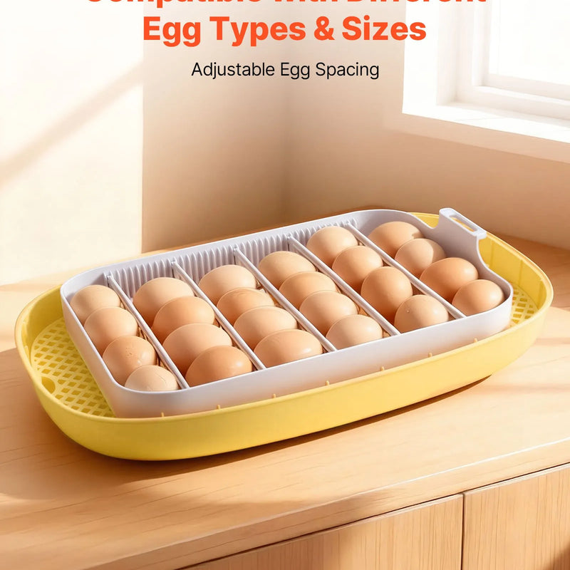 VEVOR 24 olu inkubators ar automātisku olu grozītāju un LED ovoskopu, temperatūras un mitruma kontroli, 360° skata caurspīdīgu vāku, automātisku ūdens papildināšanu mājputnu olu inkubēšanai (cāļiem, pīlēm, zosīm, paipalām)