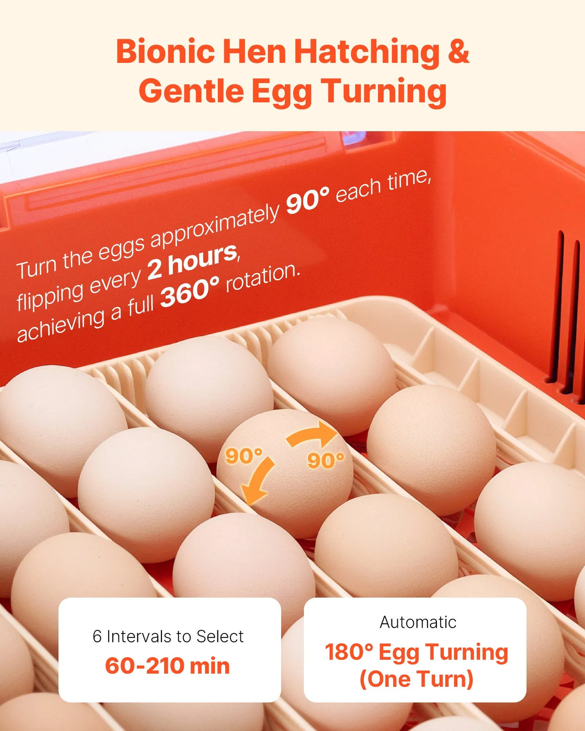 VEVOR Egg Incubator for 36 Eggs with Automatic Turning, Egg Candler and Humidity Control