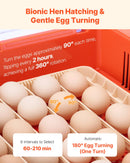 VEVOR 36 olu inkubators ar automātisku olu grozītāju, LED ovoskopu un ūdens paplāti, temperatūras un mitruma kontroli, caurspīdīgu 360° skata logu putnu olu inkubēšanai cāļiem, pīlēm, zosīm un paipalām