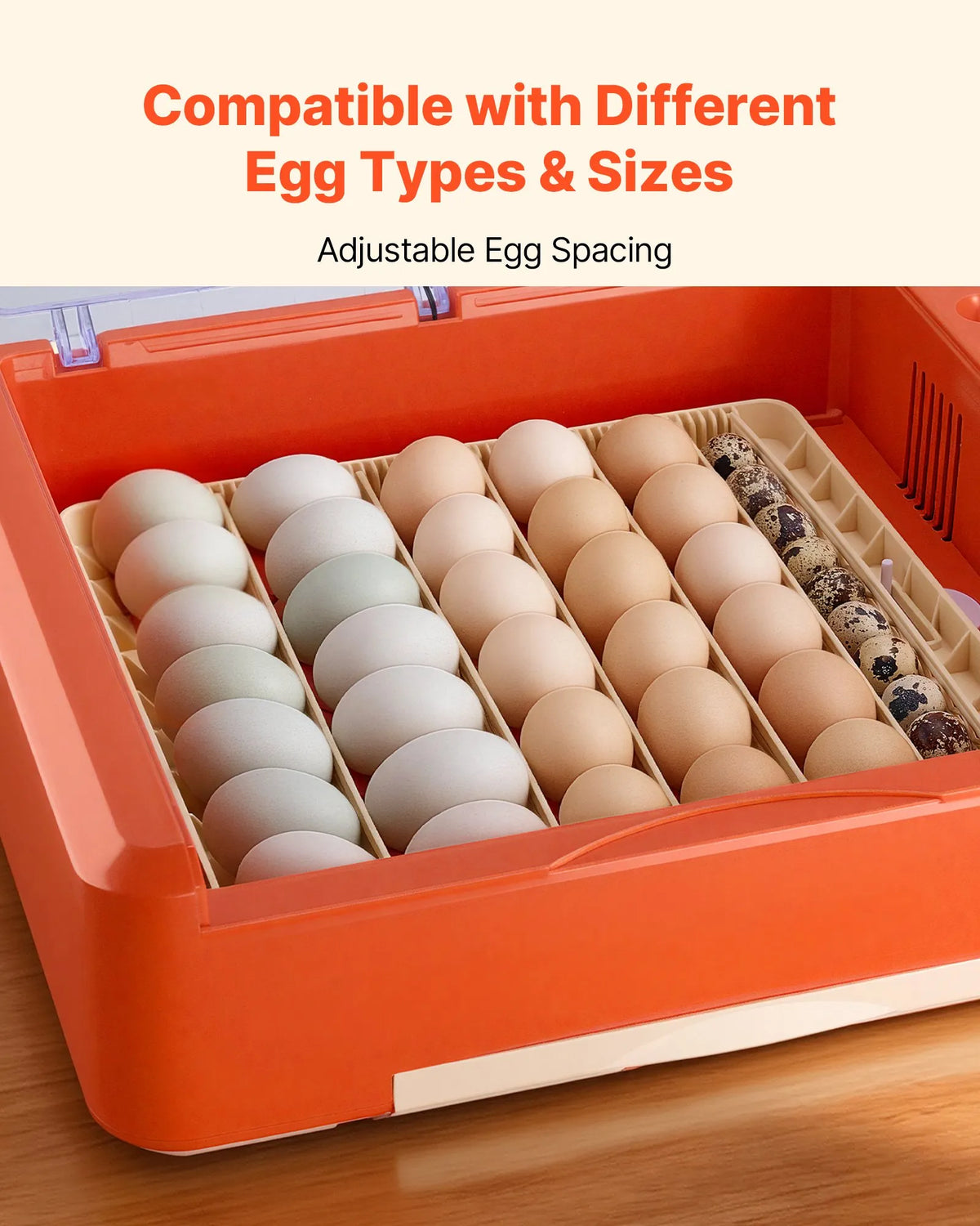 VEVOR Egg Incubator for 36 Eggs with Automatic Turning, Egg Candler and Humidity Control