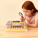 VEVOR olu inkubators 48 olām, automātiska olu grozīšana ar LED ovoskopu, temperatūras displejs un automātiska mitruma kontrole, 360° caurspīdīgs skata logs, mājputnu olu inkubators cāļu, pīļu, zosu un paipalu inkubēšanai