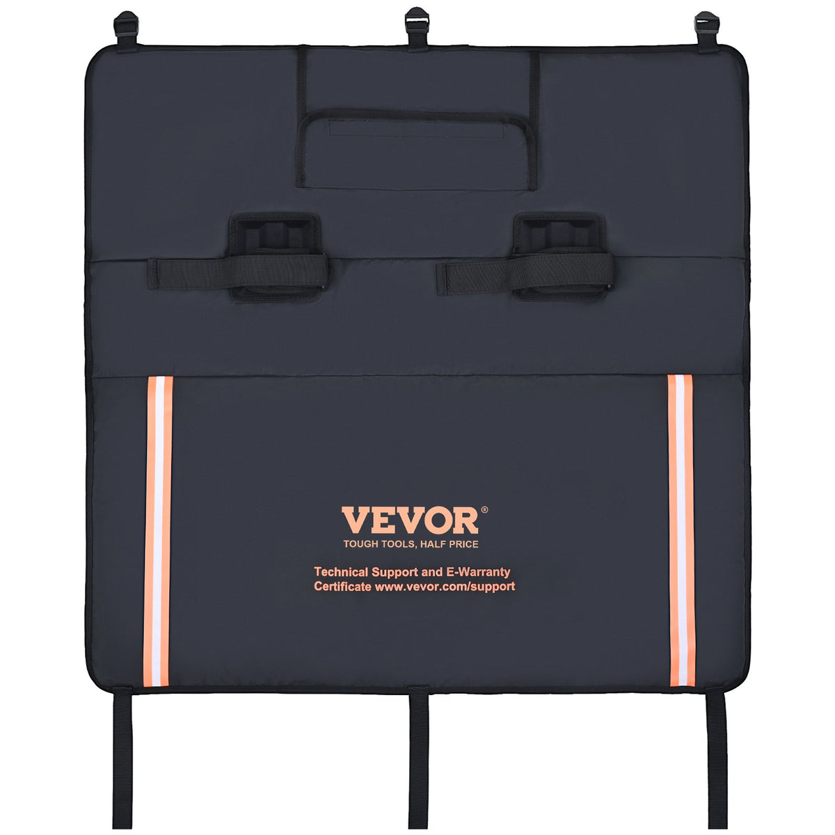 VEVOR Bicycle Carrier Rack for Truck Bed, 840 mm, Fits 2 Mountain Bikes, with Reflective Strips and Tool Pockets, Universal Model for Small Pickup Trucks
