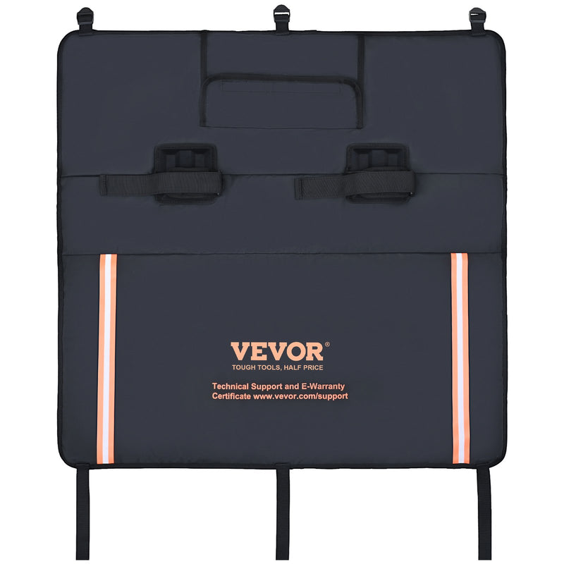 VEVOR velosipēdu aizsargpaliktnis kravas bortam, 840 mm, piemērots 2 kalnu velosipēdiem, ar atstarojošām joslām un instrumentu kabatām, universāls modelis maza izmēra pikapiem