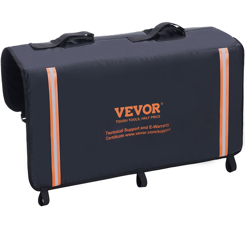 VEVOR velosipēdu aizsargpaliktnis kravas bortam, 840 mm, piemērots 2 kalnu velosipēdiem, ar atstarojošām joslām un instrumentu kabatām, universāls modelis maza izmēra pikapiem