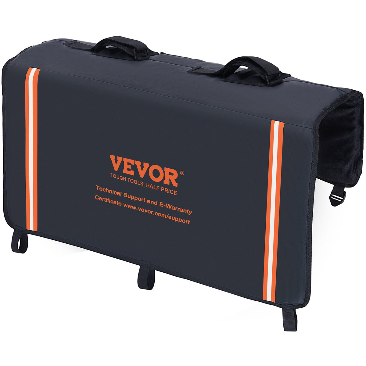 VEVOR Bicycle Carrier Rack for Truck Bed, 840 mm, Fits 2 Mountain Bikes, with Reflective Strips and Tool Pockets, Universal Model for Small Pickup Trucks
