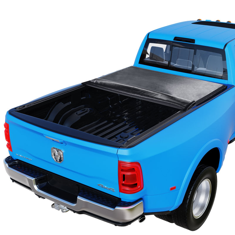 VEVOR kravas kastes pārsegs, salokāms kravas kastes pārsegs, saderīgs ar 2002-2018 Dodge Ram 1500, 2003-2024 2500 3500, 2019-2024 Classic, 195 x 168 cm kravas kastei, mīksts PVC materiāls