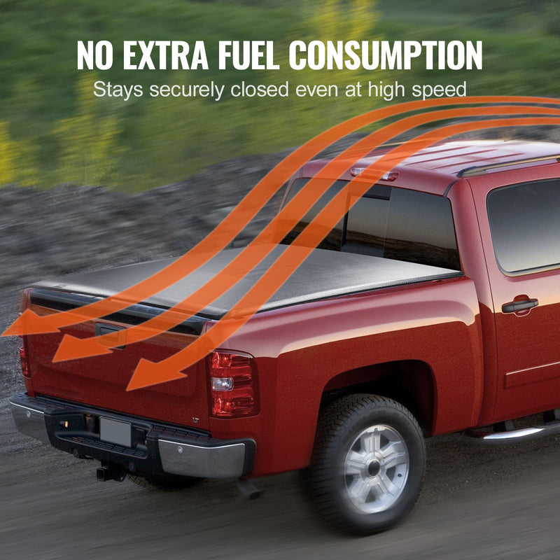 VEVOR mīkstais PVC bagāžnieka pārsegs 1,62 × 1,60 m, piemērots Chevy Silverado/GMC Sierra 1500 (2019–2024, izņemot Classic)