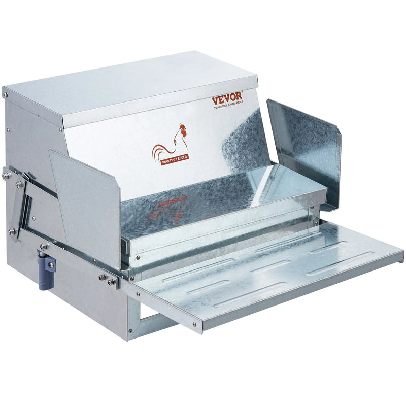 VEVOR automātiska putnu barotava, 11,3 kg ietilpība, cinkota tērauda barotava